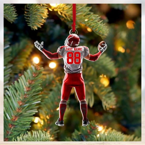 American Football Player Ornament Gift For Football Lovers   Custom Gift For Football Player