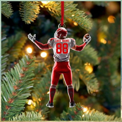 American Football Player Ornament Gift For Football Lovers   Custom Gift For Football Player