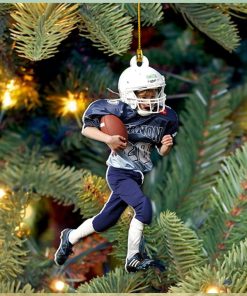 American Football Player Photo Personalized Ornament Gift For Football Player Football Lovers