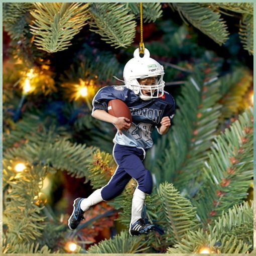 American Football Player Photo Personalized Ornament Gift For Football Player Football Lovers