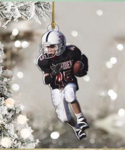 American Football Player Photo Personalized Ornament Gift For Football Player Football