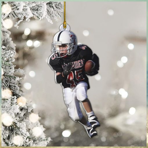 American Football Player Photo Personalized Ornament Gift For Football Player Football