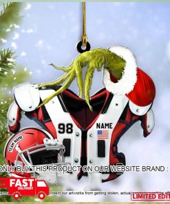 American Football Shoulder Pads Helmet Custom Name Tree Decorations Christmas Ornament