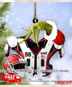 American Football Shoulder Pads Helmet Custom Name Tree Decorations Christmas Ornament