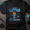 Snoopy And Charlie Brown Detroit Lions Sitting Under Moon Halloween 2023 T shirt