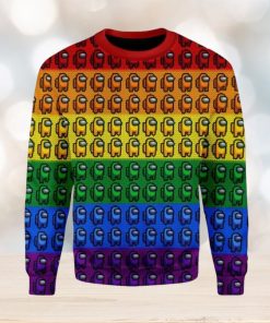 Among Us Gay Pride Ugly Christmas Sweater