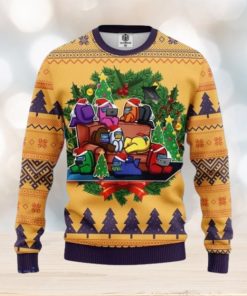 Among Us Yellow Ugly Christmas Sweater Best Gift For Men And Women