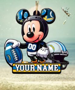 Angeles Chargers NFL Mickey Disney Christmas Ornament