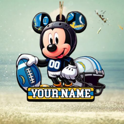 Angeles Chargers NFL Mickey Disney Christmas Ornament