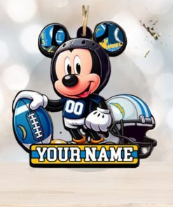 Angeles Chargers NFL Mickey Disney Christmas Ornament