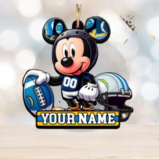 Angeles Chargers NFL Mickey Disney Christmas Ornament