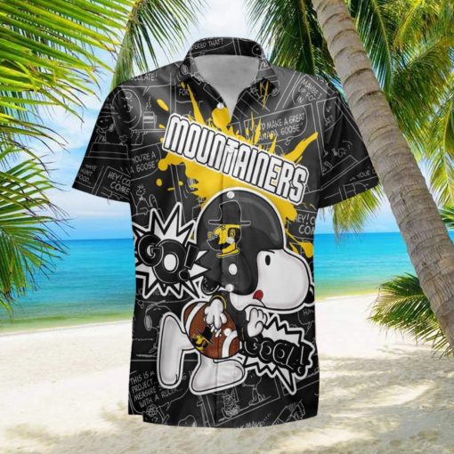 Appalachian State Mountaineers Snoopy Peanut Team Playing Football Hawaiian Shirt