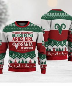 Aries Girl All Merry Christmas Be Nice Sweater Trending For Men And Women Gift Holidays