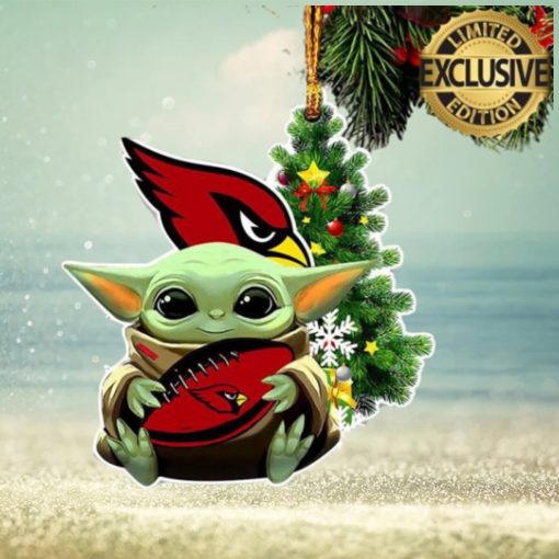 Arizona Cardinals Baby Yoda NFL Christmas Tree Decorations Ornament