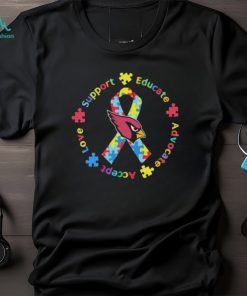 Arizona Cardinals Love Support Educate Advocate Accept Autism Awareness Shirt