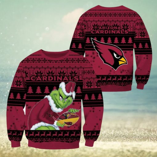 Arizona Cardinals NFL Grinch Christmas Ugly Sweater Fans Gift Funny For Men And Women