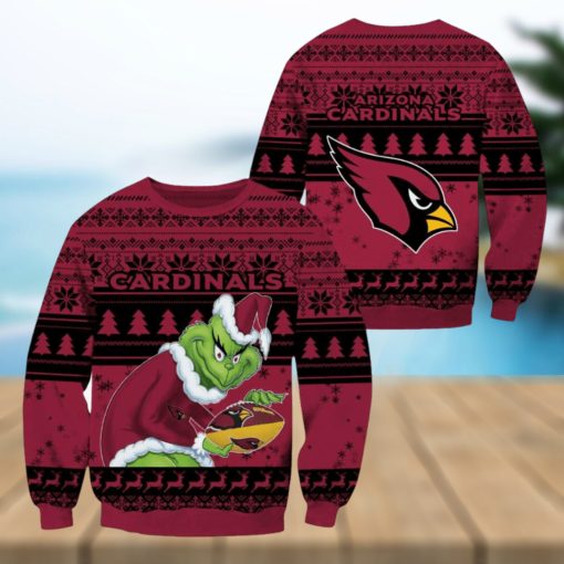 Arizona Cardinals NFL Grinch Christmas Ugly Sweater Fans Gift Funny For Men And Women