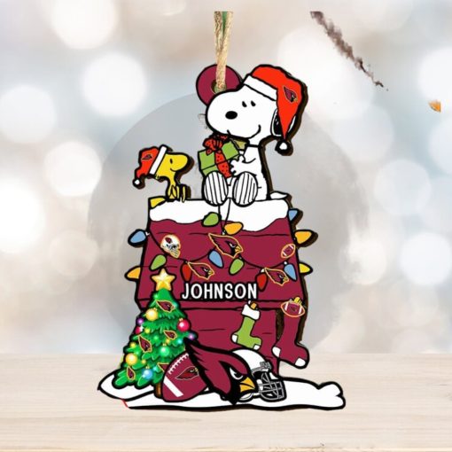 Arizona Cardinals NFL Snoopy Ornament Personalized Christmas 2023 Holidays