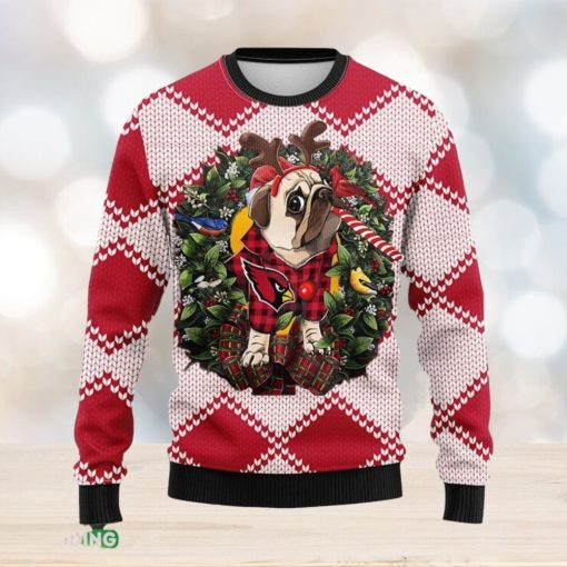 Arizona Cardinals Pub Dog Christmas Ugly Sweater 3D Christmas Xmas Sweater