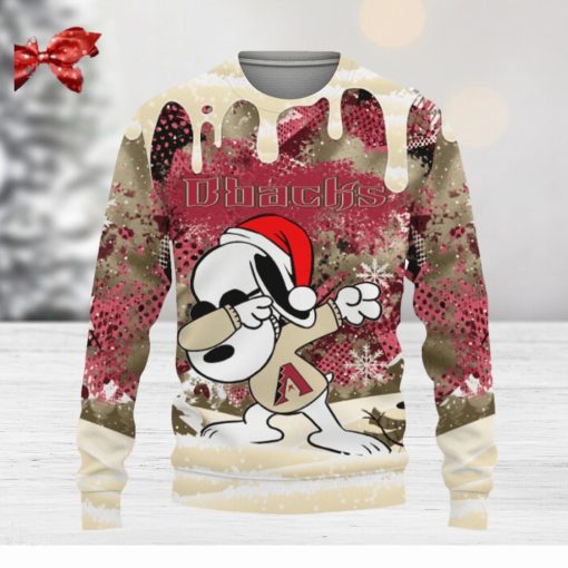 Arizona Diamondbacks Snoopy Dabbing The Peanuts Sports Football American Christmas Dripping Matching Ugly Christmas Sweater