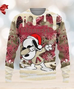 Arizona Diamondbacks Snoopy Dabbing The Peanuts Sports Football American Christmas Dripping Matching Ugly Christmas Sweater