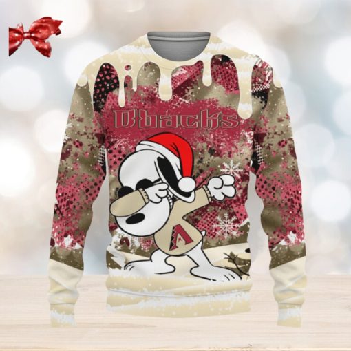 Arizona Diamondbacks Snoopy Dabbing The Peanuts Sports Football American Christmas Dripping Matching Ugly Christmas Sweater