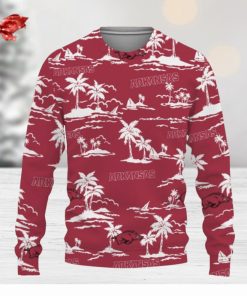 Arkansas Razorbacks Aloha Hawaii Beach Knitted Xmas 3D Sweater Gift Holidays