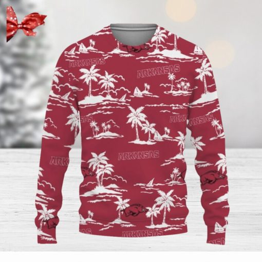 Arkansas Razorbacks Aloha Hawaii Beach Knitted Xmas 3D Sweater Gift Holidays