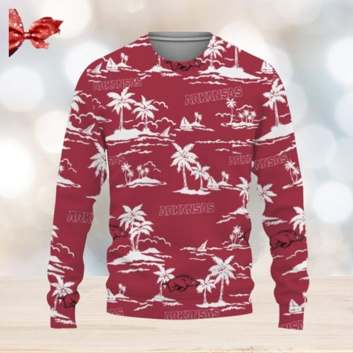 Arkansas Razorbacks Aloha Hawaii Beach Knitted Xmas 3D Sweater Gift Holidays