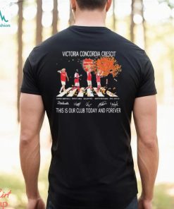 Arsenal Abbey Road Victoria Concordia Crescit This Is Our Club Today And Forever Signatures Shirt