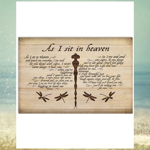 As i sit in heaven Horizontal Poster