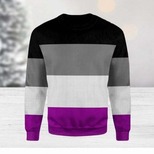 Asexual Pride Flag Ugly Christmas Sweater