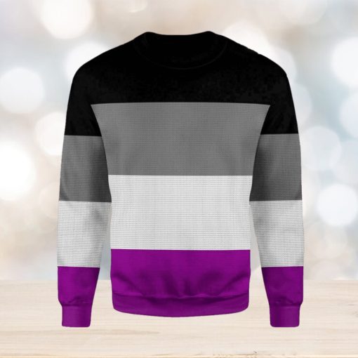 Asexual Pride Flag Ugly Christmas Sweater