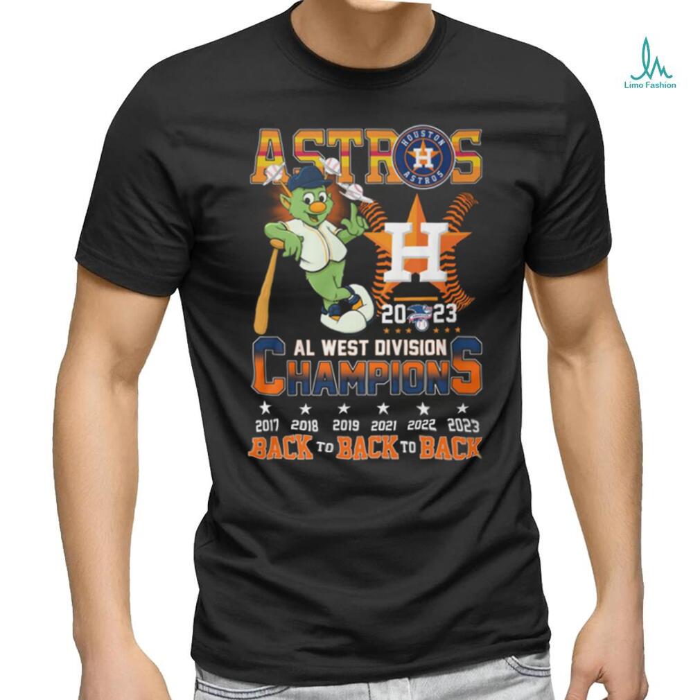 Astros 2023 AL West Division Champions Back To Back To Back T Shirt -  Limotees
