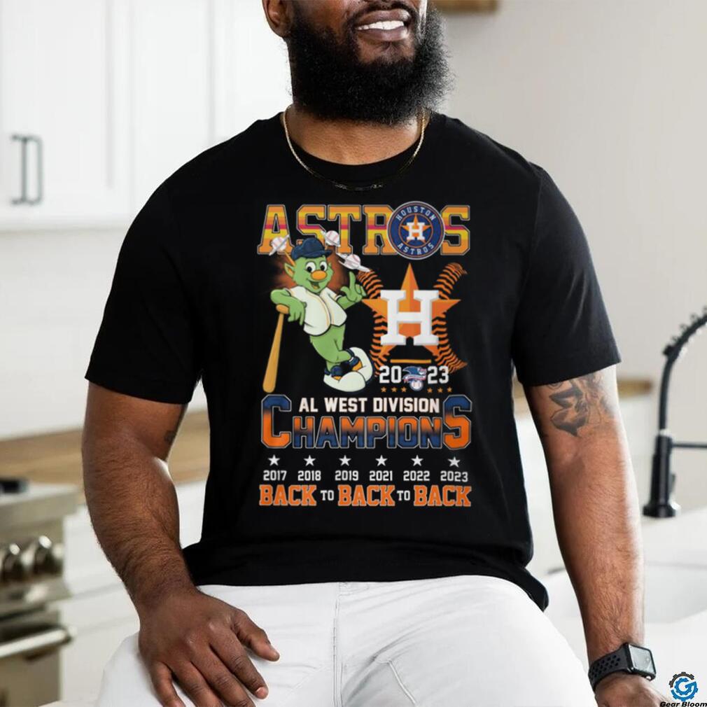 Astros 2023 Al West Division Champions Back To Back To Back Shirt