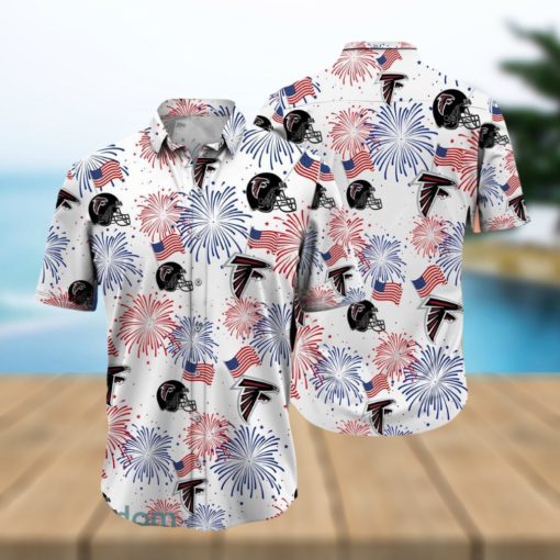 Atlanta Falcons NFL Happy 4th Of July USA Tropical Hawaiian Shirt