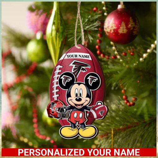 Atlanta Falcons Personalized Your Name Mickey Mouse And NFL Team Ornament SP161023161ID03