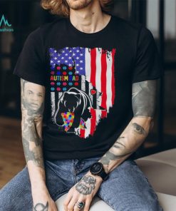 Autism dad bear american shirt