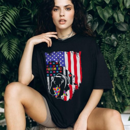 Autism dad bear american shirt