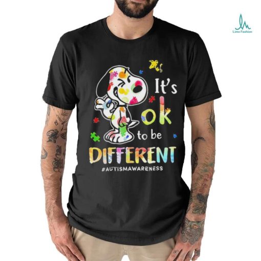 Autismawareness It’s Ok To Be Different Snoopy t shirt