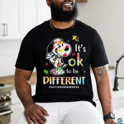Autismawareness It’s Ok To Be Different Snoopy t shirt