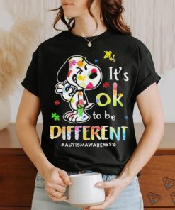 Autismawareness It’s Ok To Be Different Snoopy t shirt