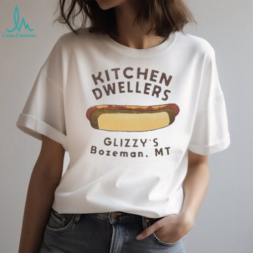 Awesome Hotdog Kitchen Dwellers tour 2023 Glizzy’s Bozeman MT T Shirt