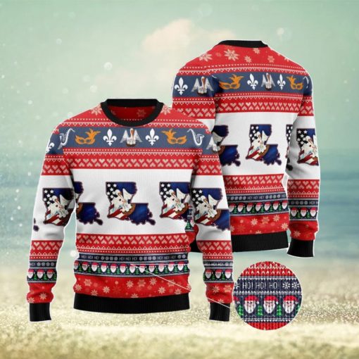 Awesome Louisiana Ugly Christmas Sweater AOP All Over Printed Sweater