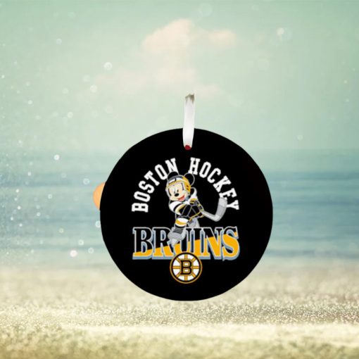 BOSTON BRUINS HOCKEY PUTTING UP NUMBERS MICKEY ORNAMENT, HOODIE, SWEATSHIRT AND TANK TOP