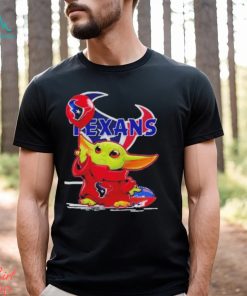 Baby Yoda Balloon Houston Texans Logo Shirt