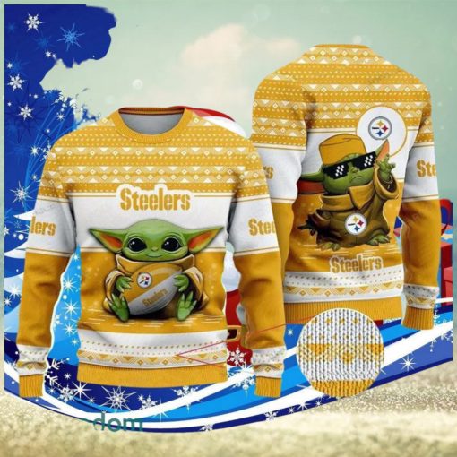 Baby Yoda Nfl Pittsburgh Steelers Ugly Christmas Sweater Special Gift For Men Women