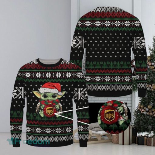 Baby Yoda Ups Christmas Ugly Sweater 3D For Men And Women