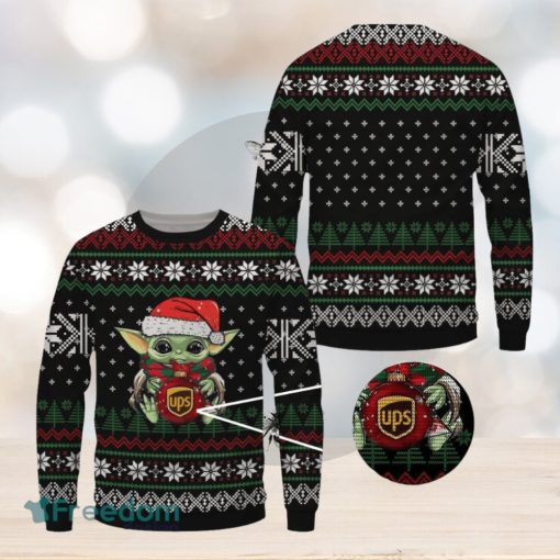 Baby Yoda Ups Christmas Ugly Sweater 3D For Men And Women