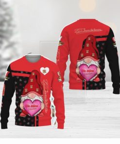 Baie’ ‘Comeau Drakkar Be Mine Valentine Gnomes With Valentine Football American Valentine Day Knitted Xmas Sweater